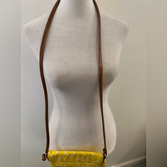 Tommy Hilfiger Yellow/White Flap Crossbody Bag - Picture 3 of 4